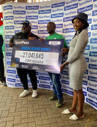 Esbon Macharia SPortpesa Jackpot Winner